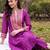 women ethnic motifs embroidered pleated thread work kurta with trousers