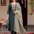 women ethnic motifs embroidered regular thread work liva kurta with trousers & with dupatta