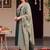 women ethnic motifs embroidered regular thread work liva kurta with trousers & with dupatta