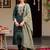 women ethnic motifs embroidered regular thread work liva kurta with trousers & with dupatta