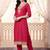 women ethnic motifs embroidered regular thread work kurta with trousers