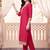 women ethnic motifs embroidered regular thread work kurta with trousers