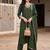 women ethnic motifs embroidered regular sequinned kurta with trousers & with dupatta
