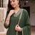 women ethnic motifs embroidered regular sequinned kurta with trousers & with dupatta
