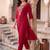 women ethnic motifs embroidered regular kurta with trousers