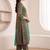 women ethnic motifs printed regular cotton kurta with trousers & with dupatta