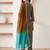 women ethnic motifs printed regular cotton kurta with trousers & with dupatta
