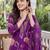 women floral printed regular thread work cotton kurta with trousers & with dupatta