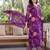 women floral printed regular thread work cotton kurta with trousers & with dupatta
