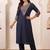 women ethnic motifs embroidered regular thread work kurta with trousers