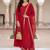 women regular gotta patti liva kurta with trousers & with dupatta