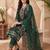 women floral embroidered regular thread work kurta with trousers & with dupatta