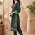 women floral embroidered regular thread work kurta with trousers & with dupatta