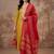 women ethnic motifs regular thread work kurta with trousers & with dupatta