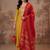 women ethnic motifs regular thread work kurta with trousers & with dupatta