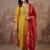 women ethnic motifs regular thread work kurta with trousers & with dupatta