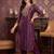 women ethnic motifs embroidered regular thread work kurta with trousers