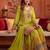 women floral embroidered regular kurta with sharara & with dupatta