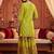 women floral embroidered regular kurta with sharara & with dupatta