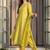 women ethnic motifs embroidered regular thread work liva kurta with trousers & with dupatta