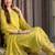 women ethnic motifs embroidered regular thread work liva kurta with trousers & with dupatta