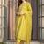 women ethnic motifs embroidered regular thread work liva kurta with trousers & with dupatta