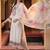 women floral embroidered regular thread work kurta with trousers & with dupatta