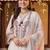 women floral embroidered regular thread work kurta with trousers & with dupatta