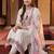 women floral embroidered regular thread work kurta with trousers & with dupatta
