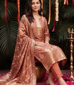 women ethnic motifs regular kurta with trousers & with dupatta