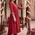 women empire thread work liva kurta with trousers