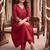 women empire thread work liva kurta with trousers