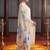 women floral printed regular linen kurta with trousers & with dupatta