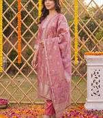 women ethnic motifs regular kurta with trousers & with dupatta
