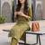 women floral embroidered regular thread work cotton kurta with trousers