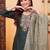 women ethnic motifs embroidered regular thread work liva kurta with trousers & with dupatta