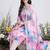 women floral printed regular thread work kurta with trousers & with dupatta