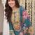women floral embroidered regular thread work kurta with trousers & with dupatta