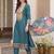 women floral embroidered regular thread work kurta with trousers & with dupatta