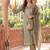 women ethnic motifs embroidered regular liva kurta with trousers & with dupatta