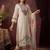 women ethnic motifs regular thread work cotton kurta with trousers & with dupatta