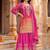 women ethnic motifs embroidered regular kurta with sharara & with dupatta