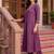 women ethnic motifs embroidered empire thread work cotton kurta with trousers