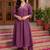 women ethnic motifs embroidered empire thread work cotton kurta with trousers