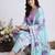 women floral printed regular kurta with trousers & with dupatta