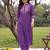 women printed regular kurta with trousers