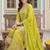women ethnic motifs embroidered regular mirror work kurta with sharara & with dupatta
