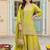 women ethnic motifs embroidered regular mirror work kurta with sharara & with dupatta