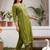 women ethnic motifs embroidered regular thread work kurta with trousers