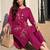 women ethnic motifs printed regular cotton kurta with trousers